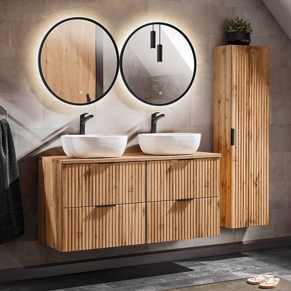 Waschbeckenschrank ADELAIDE-56-125 Braun - 120 x 57 x 46 cm