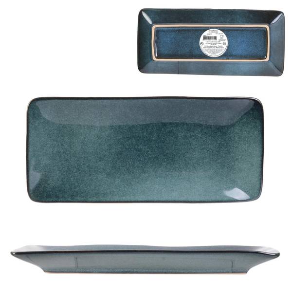 Servierplatte Aurora Blau - Keramik - 22 x 2 x 10 cm