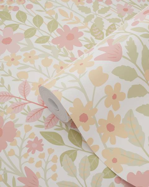 Tapete 131939 Pink - Papier - 53 x 1005 x 53 cm