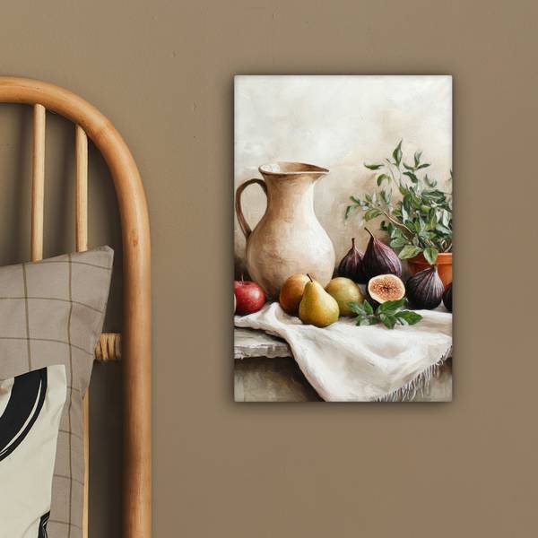 LEINWANDBILD Obst Braun - Baumwollstoff - 20 x 30 x 2 cm