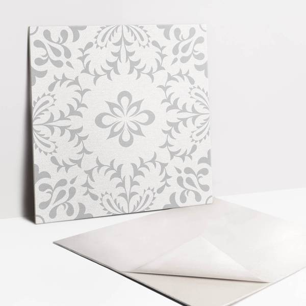 Zelfklevende Tegels Hedera set van 9 grijs - polyester-PVC - 30 x 30 x 1 cm