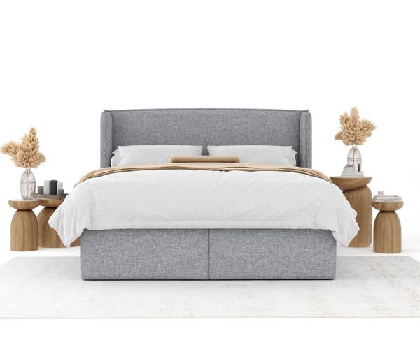 Boxspringbett Skyline Grau - Liegefläche Breite: 180 cm