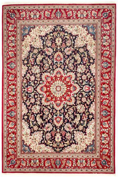 Orientteppich Oriental Blau - Wolle - 170 x 1 x 243 cm