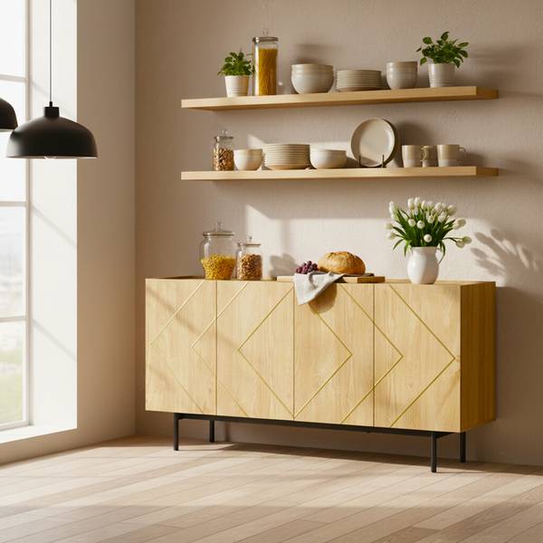Sideboard Synomone Braun - Holzwerkstoff - 40 x 78 x 160 cm