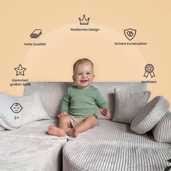 Kindersofa Churros Basic Grün