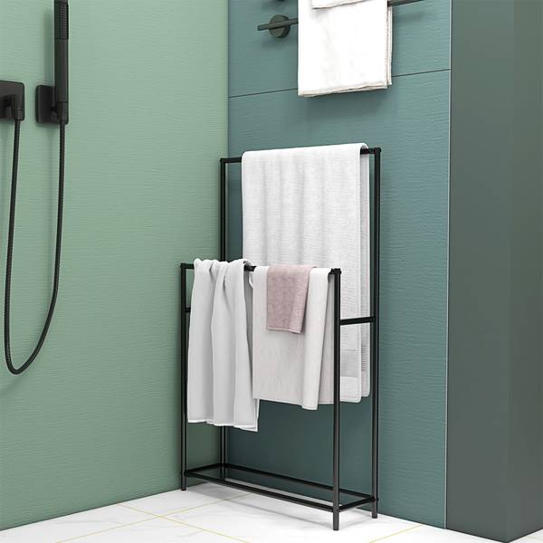 Handtuchhalter BB4871 Schwarz - Metall - 20 x 110 x 66 cm