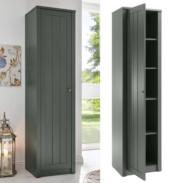 Stauraumschrank ATHEN-61-3 Grün - Holzwerkstoff - 50 x 197 x 43 cm