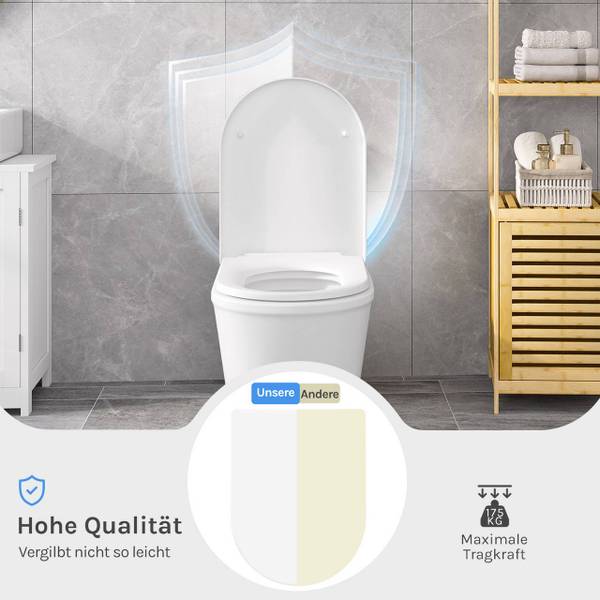 Wc Sitz Luke Weiß - Kunststoff - 37 x 5 x 47 cm