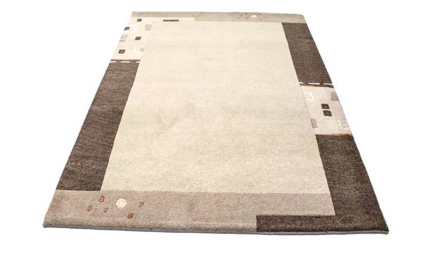 Handgeknüpft Wollteppich Beige - Wolle - 125 x 2 x 180 cm