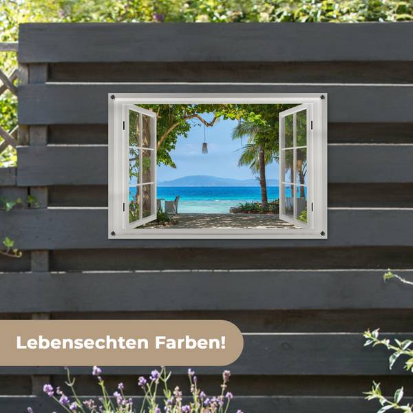 GARTENPOSTER Palmenstrand 90 x 60 cm