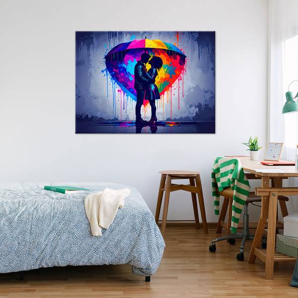 Canvas schilderij Mensen 90 x 60 cm