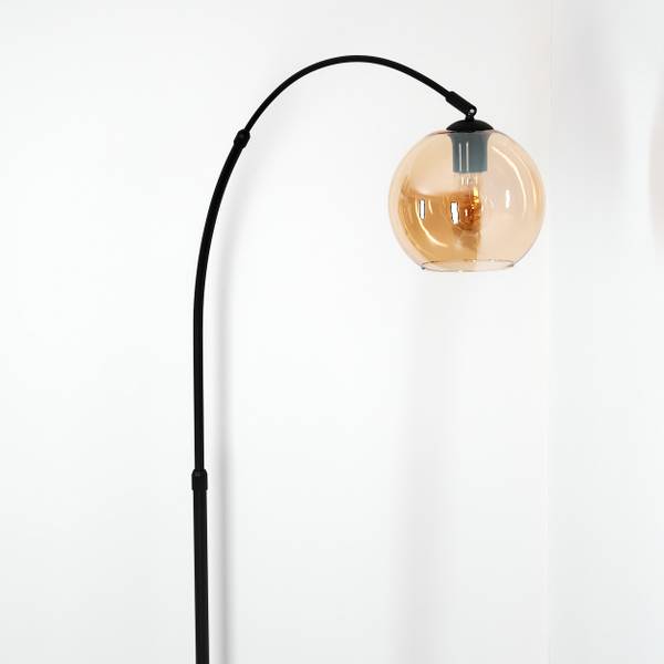 Stehlampe Cesaro Orange - Aluminium - Klarglas - Marmor - 101 x 185 x 72 cm