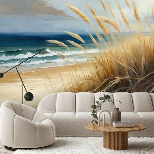 Fotobehang strand duinen zee natuur 150 x 105 cm