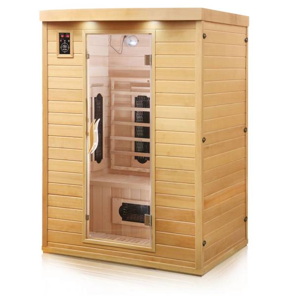 Infrarotkabine LAVAL PLUS Beige - Holz teilmassiv - 135 x 190 x 105 cm