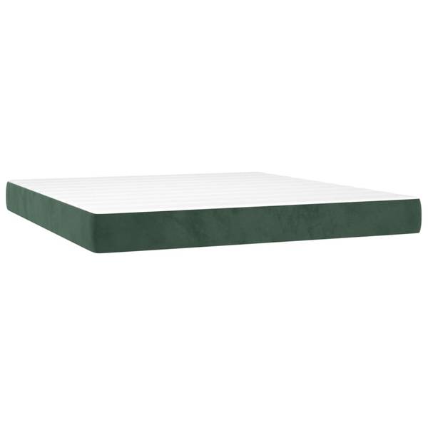 Boxspring 3017272-7 groen - polyester - larikshout - 180 x 128 x 203 cm