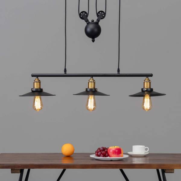 Hängeleuchte Piattino Schwarz - Metall - 22 x 150 x 88 cm