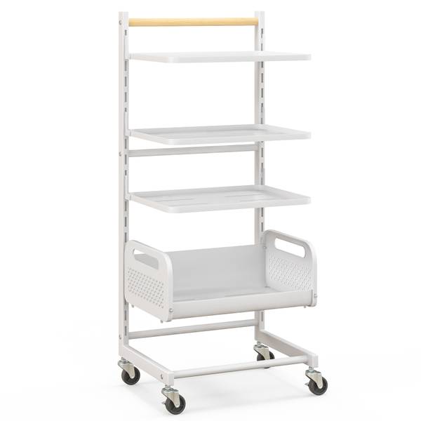 Servierwagen VL32468ITDE Weiß - Metall - 29 x 85 x 36 cm