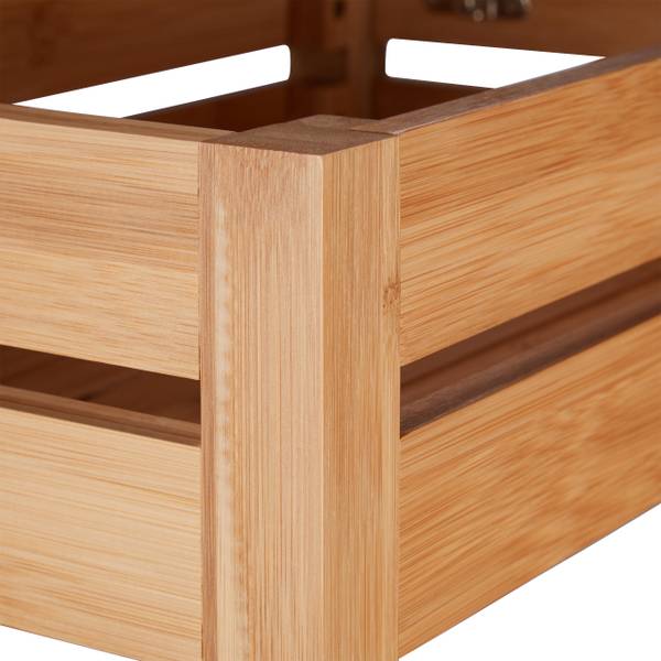 Badkamerrek bamboe bruin - bamboe - 46 x 77 x 30 cm