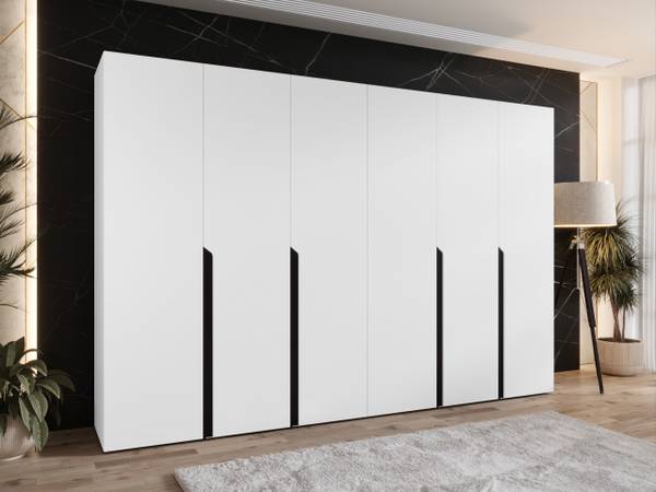 Kleiderschrank Mila 1 Schwarz - Weiß - Durchmesser: 300 cm