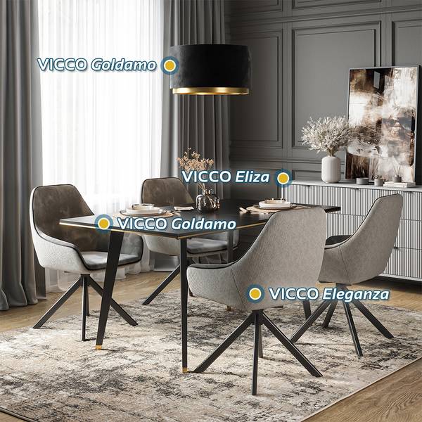 Loungesessel Eleganza 53231 Grau - Samt - 60 x 89 x 62 cm