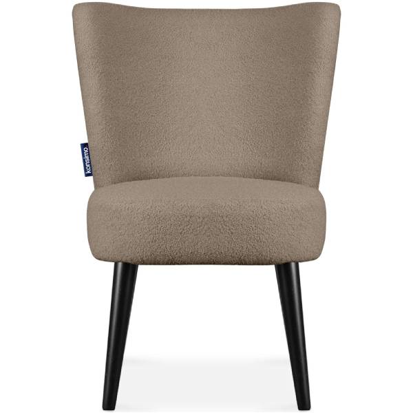 Fauteuil APPA zwart - lichtbruin