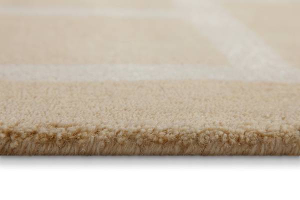 Wollteppich Beatrice Beige - Sandbraun - 70 x 140 cm
