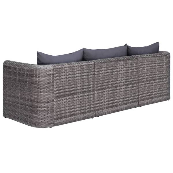 Garten-Lounge-Set 3059494 8-teilig Grau - Polyrattan - 68 x 63 x 72 cm