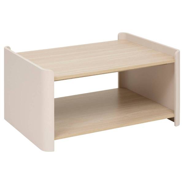 Couchtisch ROUNDY Weiß - Holzwerkstoff - 60 x 40 x 80 cm