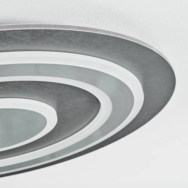 Deckenleuchte Binasco Grau - Weiß - Holzwerkstoff - Metall - 62 x 7 x 62 cm