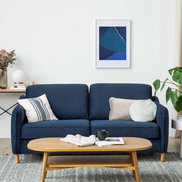 Bettsofa Vornay Blau - Textil - 182 x 73 x 97 cm