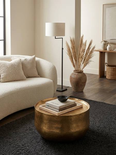 Couchtisch ANIENE mit Hammerschlag Gold