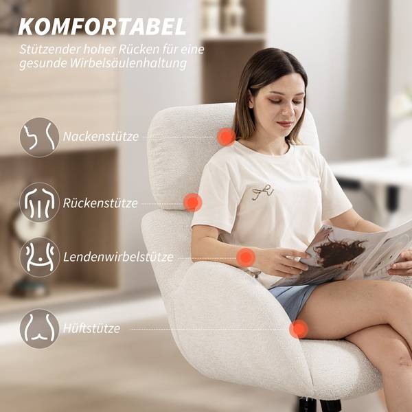 Bürostuhl 921-894V00CW Cremeweiß