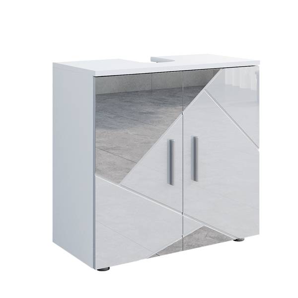 Meuble sous vasque simple Irma 39623 Blanc - Bois manufacturé - 60 x 59 x 30 cm
