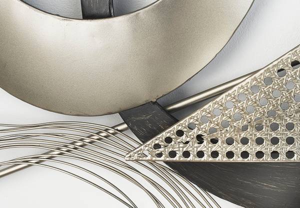 Wandobjekt WALLMETGRSIL Grau - Silber - Metall - 50 x 5 x 95 cm