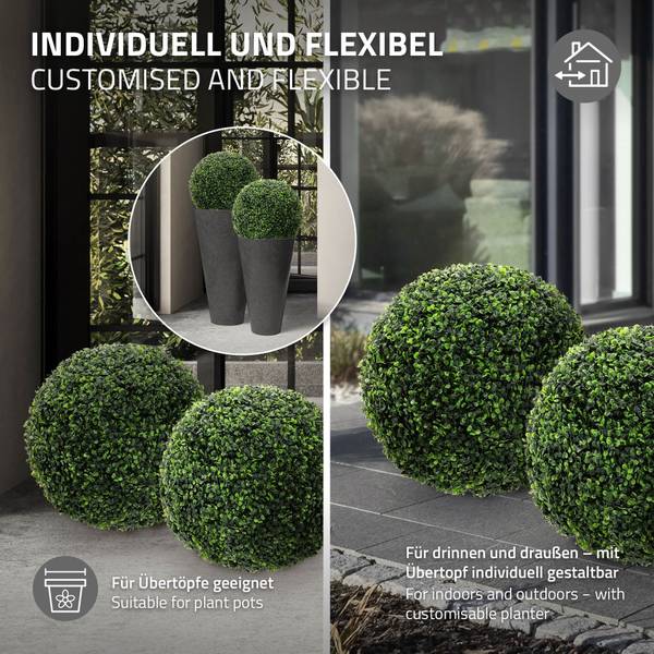 Buchsbaumkugel WIEN 2er-Set 45 x 45 x 45 cm