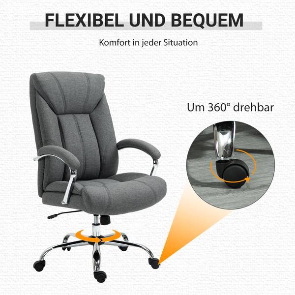 Bürostuhl 921-472V80GY Grau - Textil - 78 x 118 x 65 cm