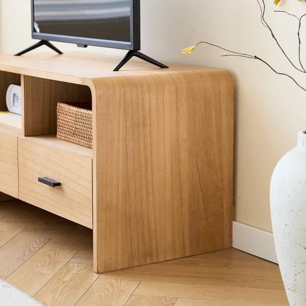 TV-Schrank BASTAD Grün - Massivholz - 80 x 45 x 40 cm