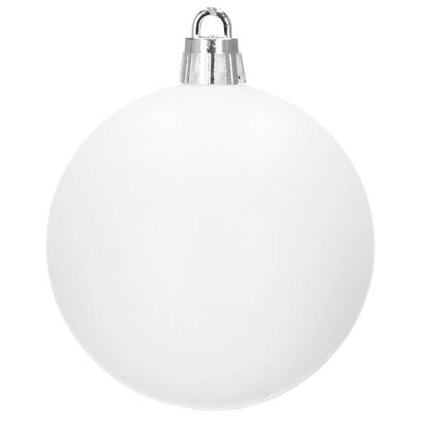 Christbaumkugeln 100 Stück Weiß - Kunststoff - 6 x 6 x 6 cm