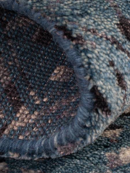 Wollteppich Naturals Blau - Naturfaser - 60 x 2 x 90 cm