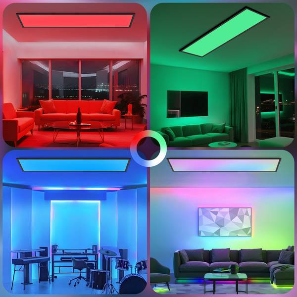LED Panel Deckenlampe Dimmbar Liepins II 120 x 6 x 30 cm