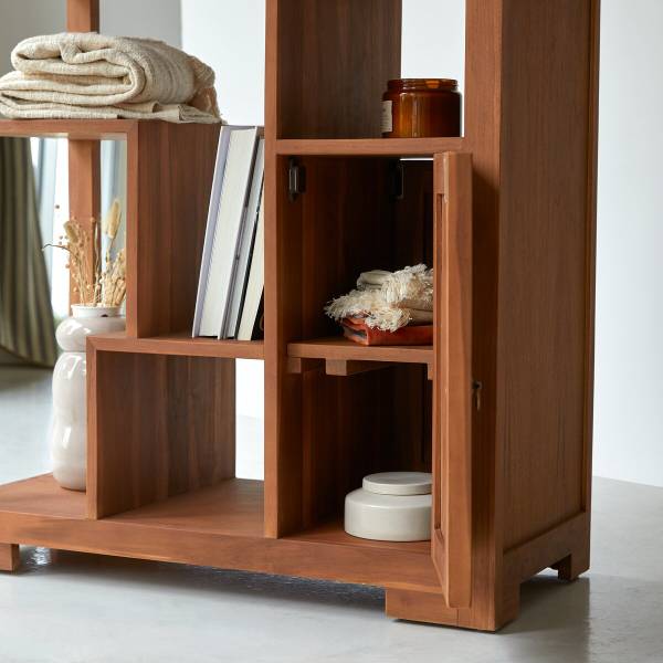 Bücherregal Alco Tipo Beige - Teakholz - 90 x 180 x 40 cm