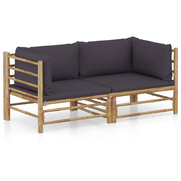 Tuinset 3009675-1 Set van 2 grijs - polyester - 70 x 30 x 65 cm