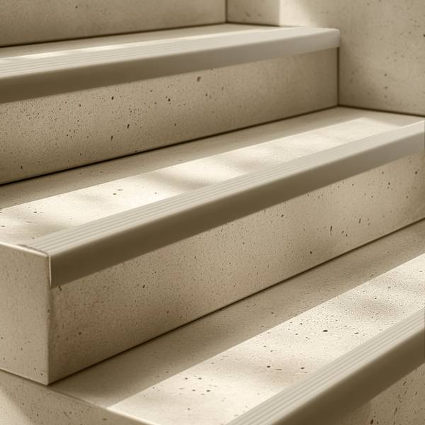 Selbstklebendes Treppenkantenprofil ND Beige - Tiefe: 80 cm