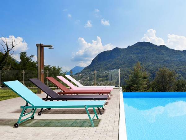 Gartenliege PORTOFINO Burgunderrot - Rot