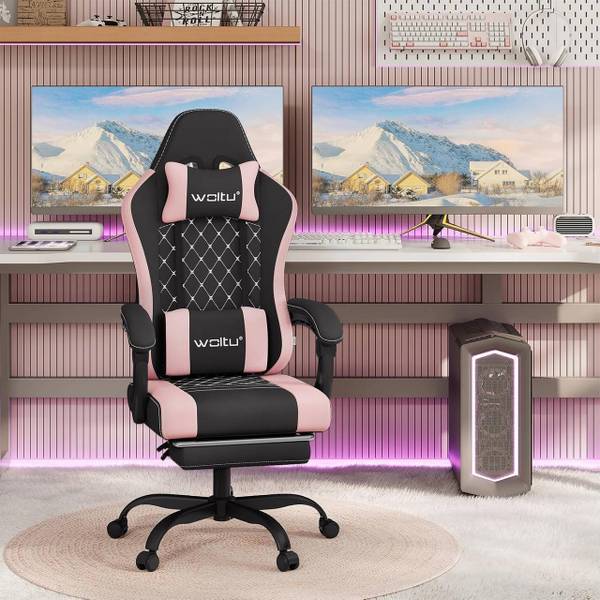 Gaming Stuhl Bianca Schwarz - Hellrosa