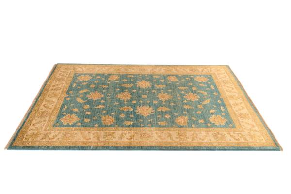 Tapis Ziegler LII Bleu - Laine - 123 x 1 x 187 cm