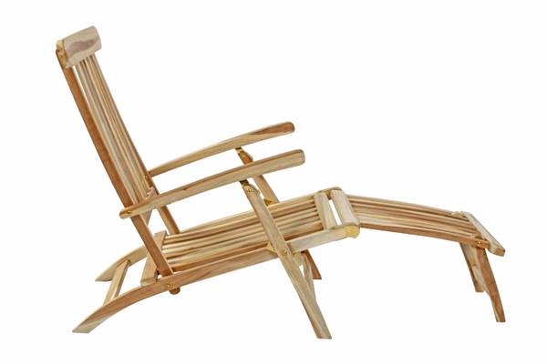 Gartenliege PUCCON Beige - Teakholz - 150 x 100 x 60 cm