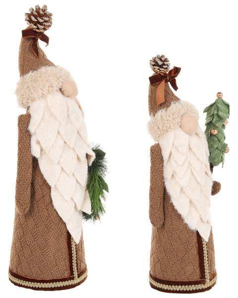 Dekoobjekt PITEA 2-tlg Beige - Braun - Naturfaser - 18 x 44 x 12 cm