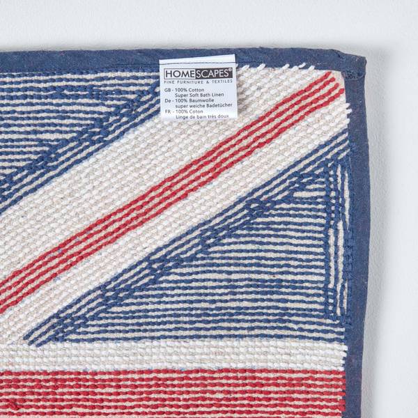 Badematte Union Jack Rot - Baumwollstoff - 45 x 1 x 75 cm
