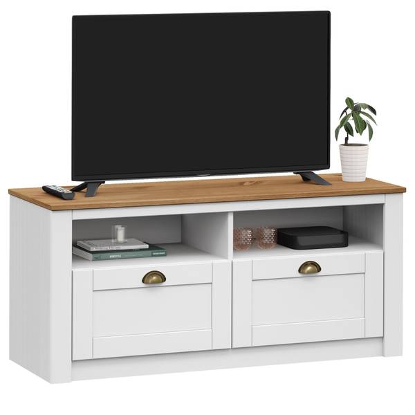 Meuble TV BOLTON Marron - Pin - 110 x 50 x 40 cm